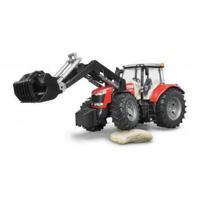 bruder Massey Ferguson 7600 met frontlader modelvoertuig - thumbnail