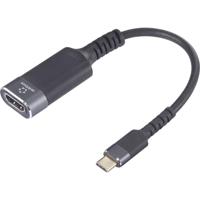 Renkforce RF-6798312 USB-C / HDMI Adapterkabel [1x - 1x HDMI-bus] Zwart-grijs 4K UHD 0.20 m - thumbnail