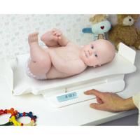 Alecto Babyweegschaal BC-55 met meetlat wit - thumbnail