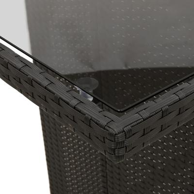 11-delige Tuinset met kussens poly rattan zwart - thumbnail