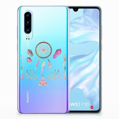Huawei P30 Telefoonhoesje met Naam Boho Dreamcatcher Huawei P30 Telefoonhoesje met Naam Boho Dreamcatcher