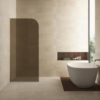 Inloopdouche Wiesbaden Curvea 80x200 cm 8 mm Nano Vintage Brons Glas - thumbnail