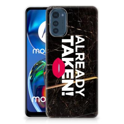 Motorola Moto E32/E32s | Siliconen hoesje | met naam Already Taken Black