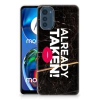 Motorola Moto E32/E32s | Siliconen hoesje | met naam Already Taken Black - thumbnail