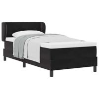 Boxspringbed met matras fluweel zwart 100x200 cm - thumbnail