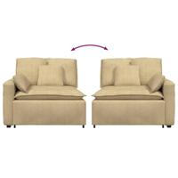 Modulaire bank Armleuning eindmodule met kussens 100 cm - thumbnail