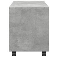 Rolkast 72x33x42,5 cm bewerkt hout betongrijs - thumbnail