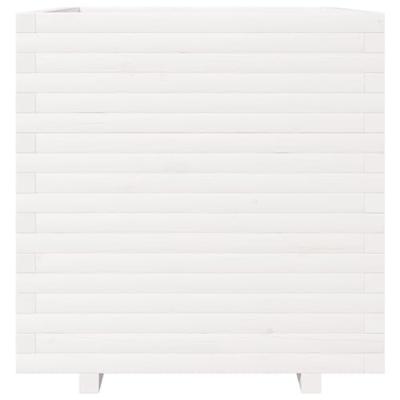 Plantenbak 70x70x72,5 cm massief grenenhout wit