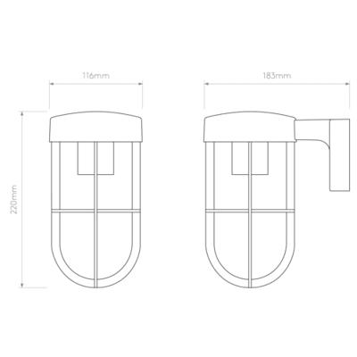 Astro - Cabin Frosted Wall Wandlamp Astro - Cabin Frosted Wall Wandlamp