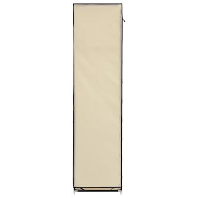 VidaXL Kledingkast met vakken en stangen 150x45x175 cm stof crème