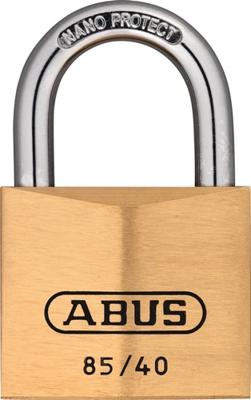 ABUS Cilinderhangslot | breedte slotlichaam 40 mm | messing gelijksluitend 0709 | 1 stuk - 2456 2456