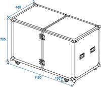 Omnitronic DD-2 Flightcase (l x b x h) 465 x 1150 x 880 mm - thumbnail