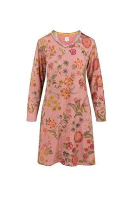 Pip Studio Pip Studio Dana Long Sleeve Nightdress Coco Flower Coral M