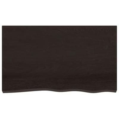VidaXL Wastafelblad 100x60x2 cm behandeld massief hout donkerbruin VidaXL Wastafelblad 100x60x2 cm behandeld massief hout donkerbruin