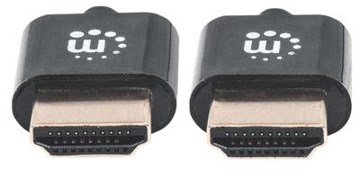 Manhattan 394352 HDMI-kabel HDMI Aansluitkabel HDMI-A-stekker, HDMI-A-stekker 1.00 m Zwart 4K UHD, Folie afscherming, Afscherming gevlochten, Rond, UL Manhattan 394352 HDMI-kabel HDMI Aansluitkabel HDMI-A-stekker, HDMI-A-stekker 1.00 m Zwart 4K UHD, Folie afscherming, Afscherming gevlochten, Rond, UL