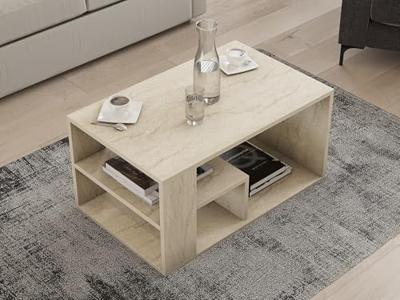 Salontafel - EROS - Rechthoekig - Travertin - 80 x 50 x 40 cm