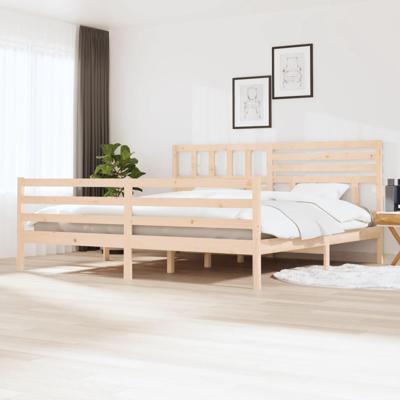 Bedframe zonder matras massief hout 200x200 cm Bedframe zonder matras massief hout 200x200 cm