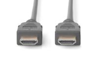 DIGITUS - HDMI met ethernetkabel - HDMI (M) naar HDMI (M) - 3 m - drievoudig afgeschermd - zwart - gevormd, 4K ondersteuning - thumbnail