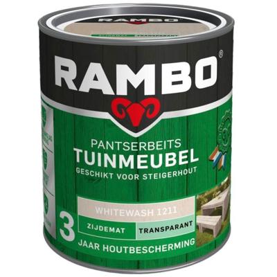 Rambo Pantserbeits Tuinmeubel Zijdemat Transparant - 750 ml Whitewash