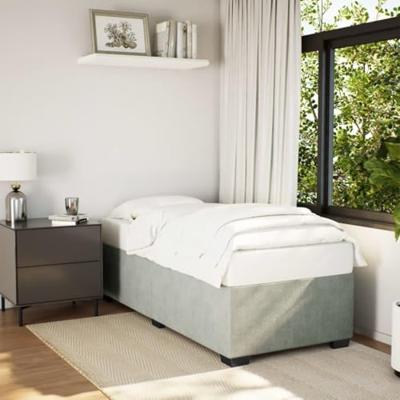 Bedframe zonder matras 80x200 cm fluweel lichtgrijs