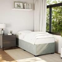 Bedframe zonder matras 80x200 cm fluweel lichtgrijs - thumbnail