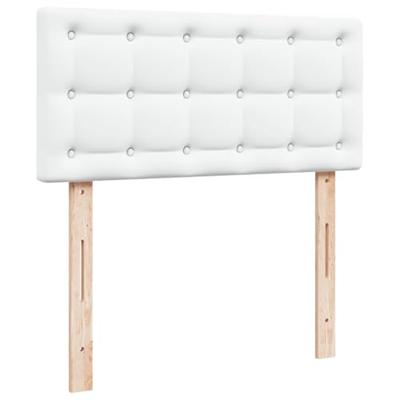 Boxspring met matras kunstleer wit 90x200 cm