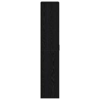 Hoge Kast Zwart Eiken 80x35x180 cm Engineered Hout - thumbnail
