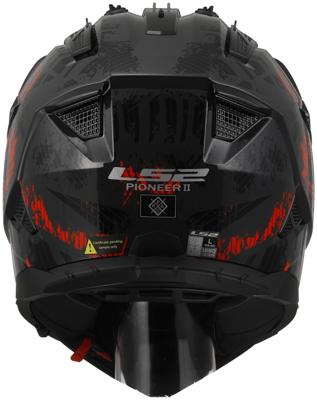LS2 endurohelm "mx702 pioneer ii crazy" helmet mx702 pioneer ii crazy sw/rt gr. l
