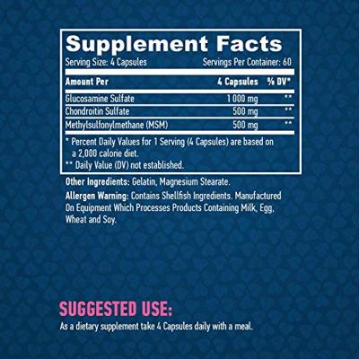 Glucosamine Chondroitin & MSM Haya Labs 240caps