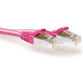 ACT FB2415 SFTP CAT6A Patchkabel Snagless | RJ45 Connectoren | Roze | 15 meter