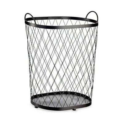 Mand Gift Decor Zwart Metaal 40 L (4 Stuks)