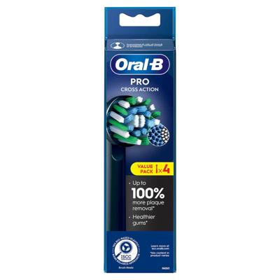 Oral B Opzetborstel action black 4 Stuks