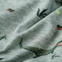 Kindertrui 128 gemleerd lichtkaki - thumbnail