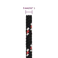 Boot touw 5 mm 500 m polypropyleen zwart - thumbnail