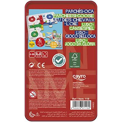 Parchis en Oca Spelbord Cayro 12 x 19,5 x 5 cm