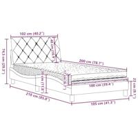 Bed met matras stof taupe 100x200 cm - thumbnail