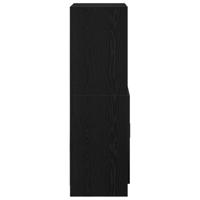 Keukenkast 57x41,5x131,5 cm bewerkt hout zwart - thumbnail