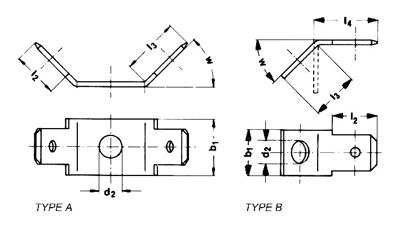 Klauke 2045 Plug-tong Insteekbreedte: 6.3 mm Insteekdikte: 0.8 mm 45 ° Ongeïsoleerd Metaal 1 stuk(s)