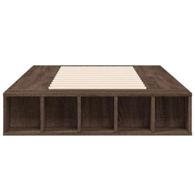 Bedframe bewerkt hout bruin eikenkleur 90x200 cm