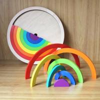 Creatieve Rainbow geassembleerde bouwstenen kinderen educatief speelgoed - thumbnail
