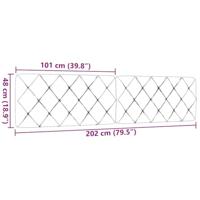Hoofdbordkussen 200 cm stof zwart - thumbnail