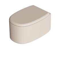 Wandcloset Salenzi Idilla 55 cm Keramiek Tornado Spoeling Mat Beige (excl. zitting) - thumbnail
