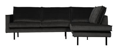 WOOOD Rodeo hoekbank rechts velvet Antraciet