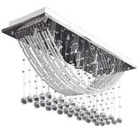 VidaXL Plafondlamp met glinsterende glas kristallen kralen 8xg9 29 cm - thumbnail