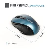 Muis iggual ERGONOMIC-M Blauw Zwart/Blauw Multicolour - thumbnail