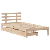 Bedframe met lades massief grenenhout 90x200 cm - thumbnail