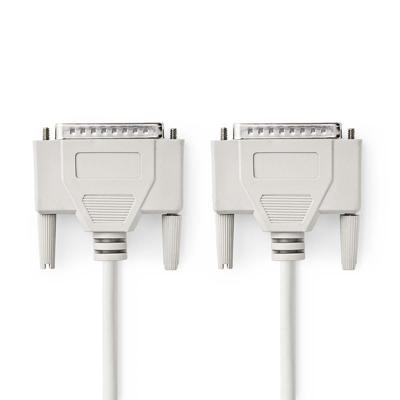 Nedis CCGP52100IV10 Seriële Kabel D-sub 25-pins Male - D-sub 25-pins Male 1,0 M Ivoor