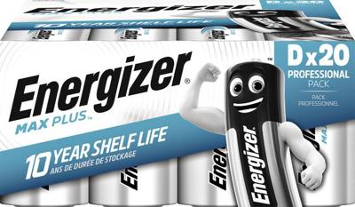Batterij energizer max plus 20x d alkaline Batterij energizer max plus 20x d alkaline