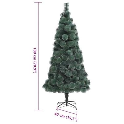 VidaXL Kunst kerstboom met verlichting met 300 led groen 180 cm pet