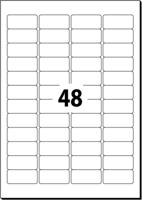Sigel LA204 Universele etiketten 45.7 x 21.2 mm Papier Wit 1200 stuk(s) Weer verwijderbaar Inkjet, Laser (zwart/wit), Laser (kleur), Kopiëren (zwart/wit), - thumbnail